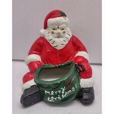 Vintage hand painted ceramic Santa Claus mini planter picture