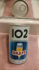 indoor 1960s 102 Genuine DRAFT, early tab top beer can, Maier, Los Angeles B/O picture
