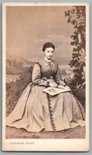 CDV 1870 Romantic Trumpet Eye Photo of a Young Woman. Gustave Le Mans Photo picture