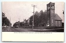 c1905 SOUDERTON PA ZWINGLI REFORMED CHURCH MAIN ST UNDIVIDED POSTCARD P4524 picture
