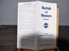 Norfork and Western Passenger Timetables October 27, 1968 picture