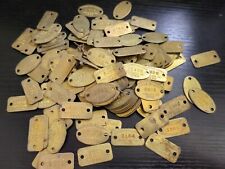 1948 To 51 Vintage Michigan Dog License Tags Lot Of 10 Brass Muskegon Twp Tags picture