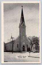 St. Patrick's Catholic Church London Ohio Postcard 1940's picture