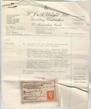 H.J. & A. Wright Ltd Grt Missenden 1939 Builder Invoice & Stamp Receipt Rf 38878 picture