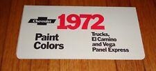 Original 1972 Chevrolet Truck Exterior Color Selections Sales Brochure Pickup picture