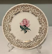 Vintage Crooksville Delmar Rose China 2 Dinner Plates picture
