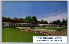 C.1960 PORT ANGELES WASHINGTON WA THE CHINOOK MOTEL WESTERN MOTELS Postcard P46 picture