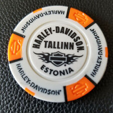 HD TALLINN ~ ESTONIA (Gray/Orange) International Harley Poker Chip picture