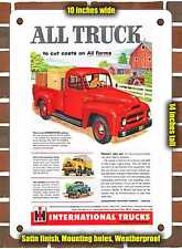 METAL SIGN - 1955 International 100 Pickup on All Farms - 10x14 Inches picture