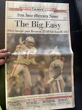 49ers WIN SUPER BOWL NEWSPAPER JAN. 29 1990 JOE MONTANA COVER San Jose Mercury picture