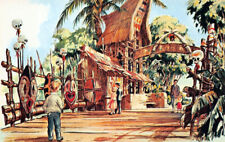 REPRODUCTION VINTAGE-Style POSTCARD Disney Tahitian Village BRAND NEW picture