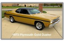 1973 Plymouth Gold Duster Black Top Refrigerator / Tool Box  Magnet picture