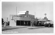 Postcard RPPC 1940s Arizona Casa Grande SS Blinky Jr gas Station pumps AZ24-2242 picture