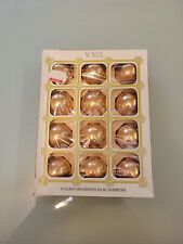 Noelle VTG Gold Glass Christmas Tree Ornaments Made USA Balls 1-1/4