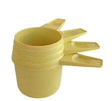 TUPPERWARE Vintage Nesting Replacement MEASURING CUPS Yellow  1/2  2/3  3/4 1cup picture