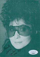 Yoko Ono John Lennon's Beatles Wife Signed 4.25x6 Photo JSA Authenticated picture