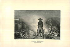 1897 Napoleon Bonaparte In Italy in 1796 Soldiers Campfire Sword PRINT picture