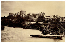 England, Windsor Castle from the Thames Vintage Albumen Print Albumin Print  picture