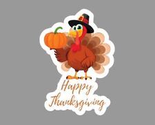 Happy Thanksgiving Turkey Decoration Die Cut Glossy Fridge Magnet picture