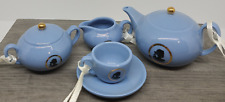 Wedgwood Cameo Miniature Tea Set For One Ornaments Blue Collectible UNBOXED picture