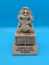Vintage 1973 Paula Figurine “A SMILE A DAY KEEPS THE BOSS THINKING” picture