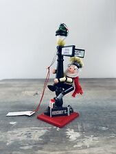 Vintage Kurt Adler Hershey Christmas Street Light Ornament with Elf and Tag picture