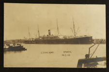 1920 Steamship Postcard Gothland Danzig Boat Ocean Liner Vintage Black & White picture