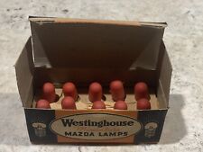 Westinghouse Mazda Red 1813 Bulbs Lamps Mini Bayonet 12-16V .1A T3 1/4 Box 10 picture