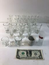 Wholesale Lot of 22 Various Vintage Shot Glasses of Different Heights picture