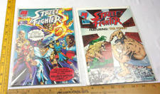 Street Fighter #1 #2 comic book lot NM 1990s Malibu picture