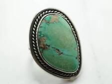 Vintage Native American Ring Turquoise Sterling Silver Size 10 1/2 picture