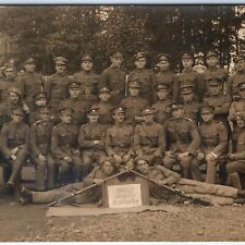 1922 Zamberk, Czechoslovakia Military RPPC Soldier Platoon Photo Czech WWI A154 picture