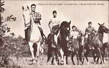 Leeds Center Maine ME Camp Tekakwitha Horseback Riding Vintage Postcard picture