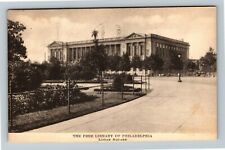 Philadelphia PA-Pennsylvania, Free Library, c1934 Vintage Souvenir Postcard picture