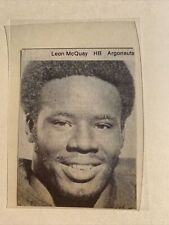 Leon McQuay Toronto Argonauts CFL 1972 Pros Football Pictorial Panel picture