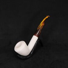 Smooth Meerschaum Pipe Handmade Smoking Tobacco(Small-sized) picture