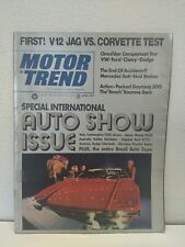 Motor Trend Special Auto Show Issue Vintage April 1971 Jag Corvette Car picture