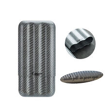 Lubinski Luxury Humidor 3 Cigar Tubes Case Holder Carbon Fiber Portable Gift Box picture