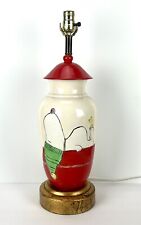 Vintage Snoopy Lamp Ceramic Woodstock Christmas OOAK XL 22in picture
