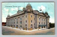 Denver CO-Colorado, Auditorium Building, Exterior, c1909, Vintage Postcard picture