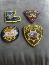 Vintage State Police Patch Lot Louisiana Kentucky Wisconsin Wyoming picture