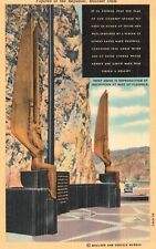 Postcard NV Boulder Dam Nevada Figures of the Republic Linen Vintage PC G9370 picture