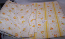 Vintage Springmaid No Iron Percale Full Flat & Fitted Sheet -white w yellow picture