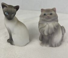 Vintage Avon 1984 Porcelain Cat Figurine Set of 2 - Siamese, Persian picture