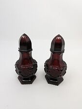 Avon 1978 Cape Cod Ruby Red Salt And Pepper Shakers  picture