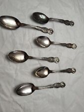 Vintage Mixed Lot of 6 Travel Souvenir Collector Spoons States Places Countries picture