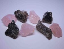Rose Quartz & Smoky Quartz 10 OZ Box Natural Pink & Brown Crystal Gemstones picture
