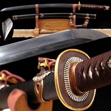 Japanese Katana Samurai Sword Shihozume w Clay Tempered Sharp Battle Ready #0411 picture