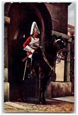 c1910 Whitehall Sentry on Guard London England Oilette Tuck Art Postcard picture