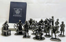 13 Franklin Mint Fine Pewter People of Colonial America Figurines Complete - COA picture